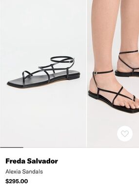 Freda Salvador Alexia Sandals in Black Calf NWT
